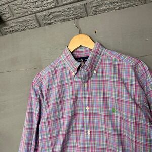Ralph Lauren Classic Fit Plaid Button Down Shirt Men's Size 15M
